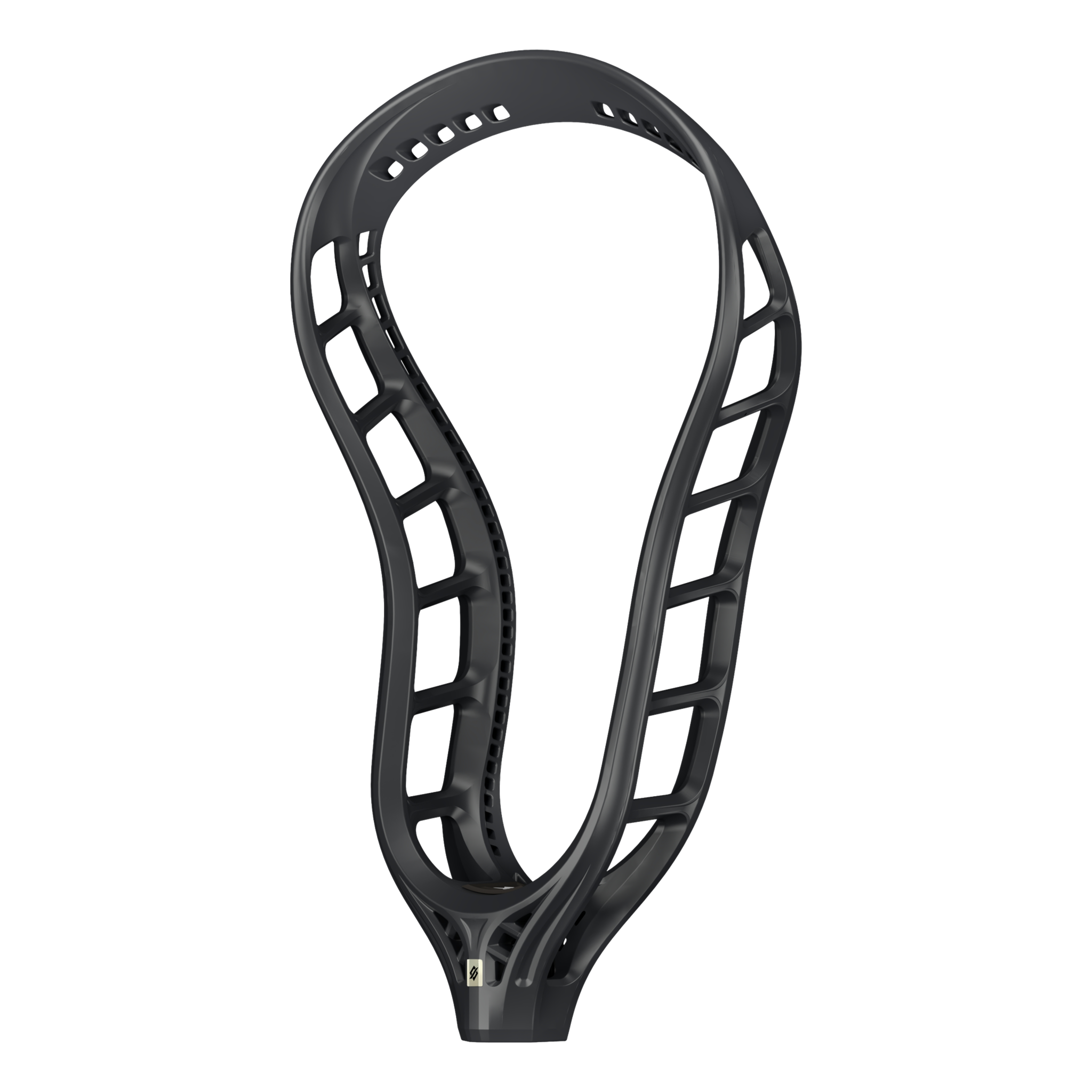 StringKing Mark 3D Unstrung Lacrosse Head Black Face Angled