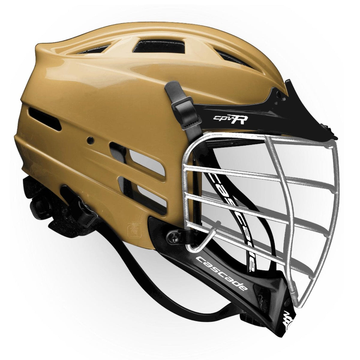Cascade CPV-R Lacrosse Helmet Silver Black Old Gold – Sling It