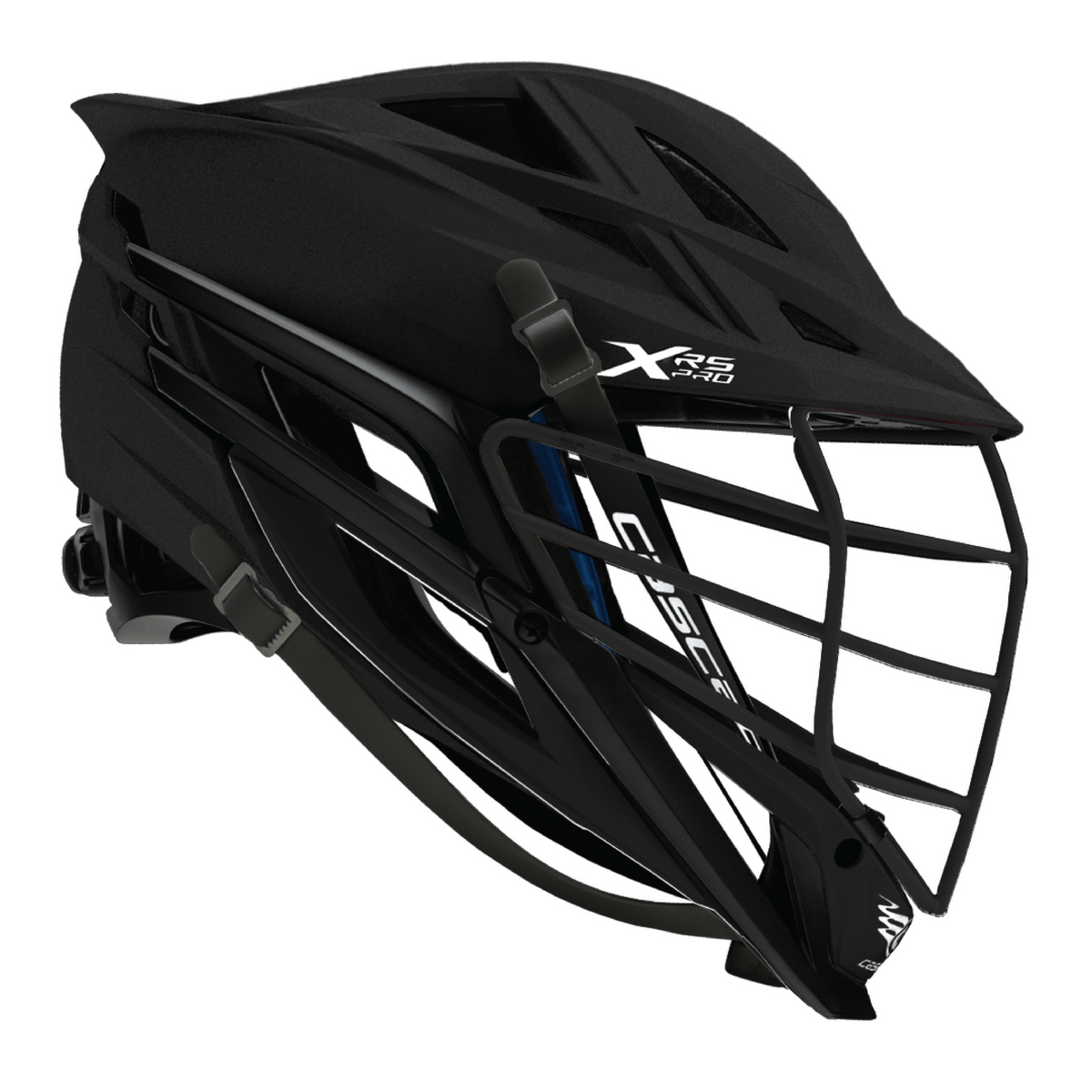 Cascade XRS Pro Lacrosse Helmet Black Matte Black Sling It! Lacrosse