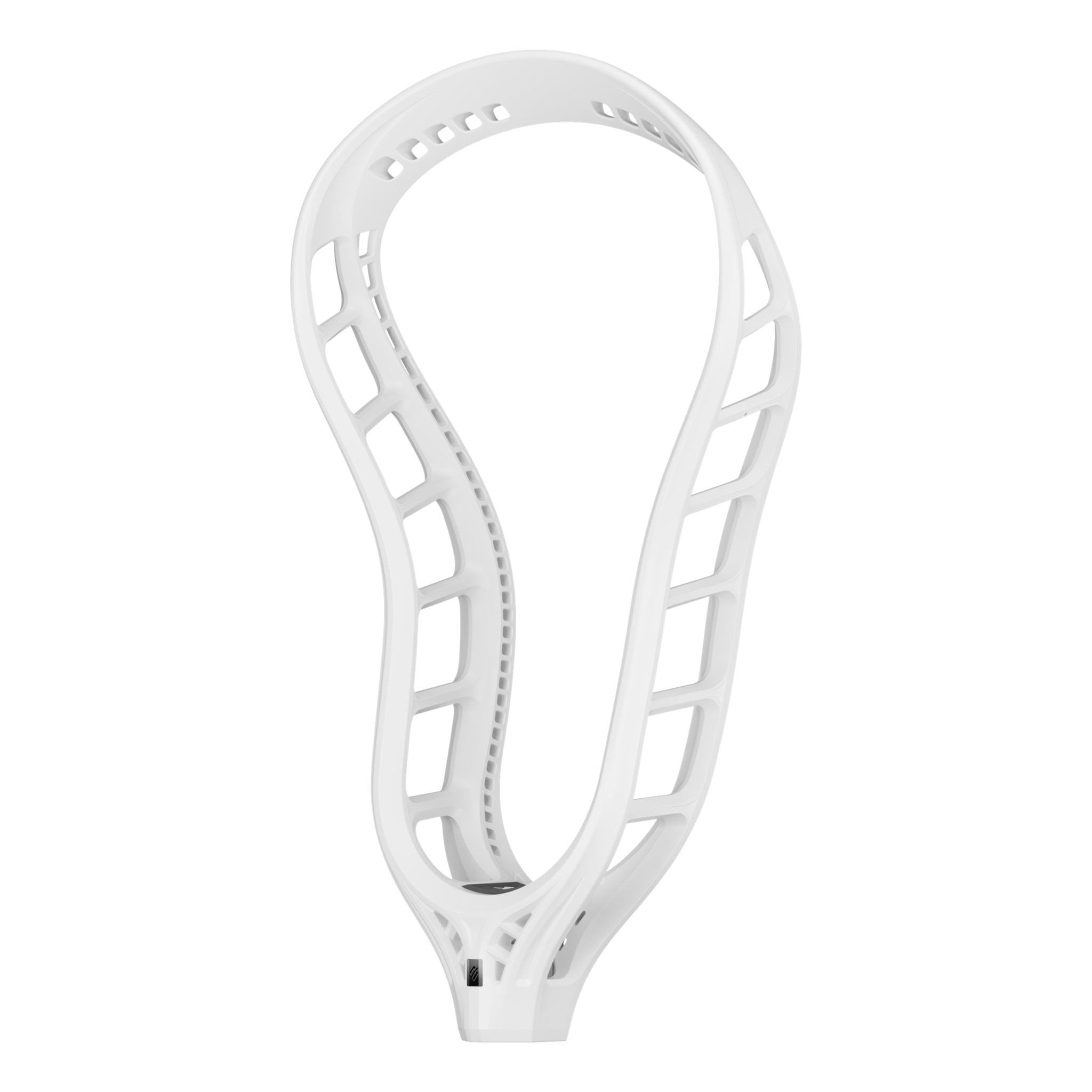 StringKing Mark 3D Unstrung Lacrosse Head White Face Angled