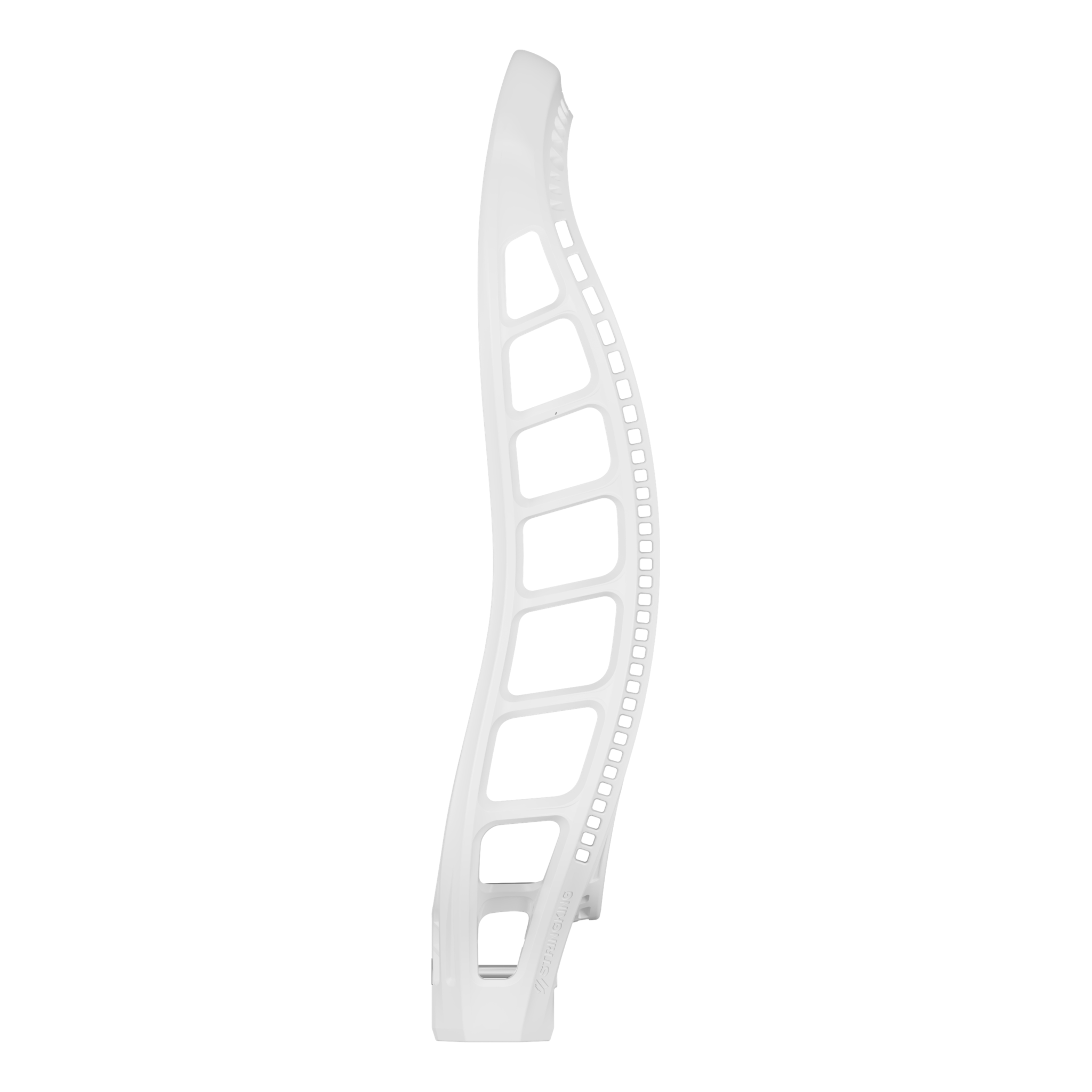 StringKing Mark 3D Unstrung Lacrosse Head White Side