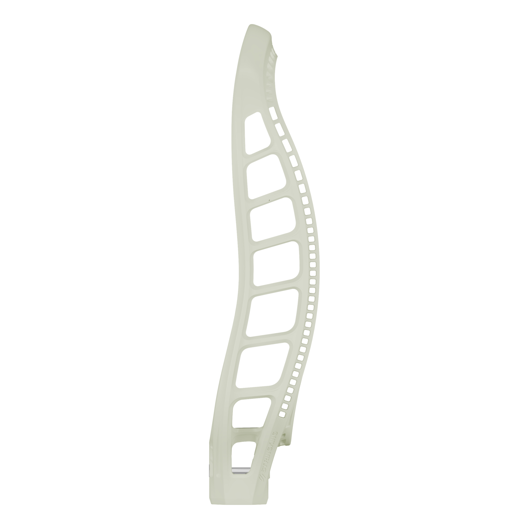 StringKing Mark 3D Unstrung Lacrosse Head Off-White Side