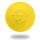 Yellow lacrosse ball with 'Union' branding on a white background