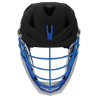 Cascade XRS Pro Lacrosse Helmet Chrome Royal Matte Black Royal White Snap Buckle
