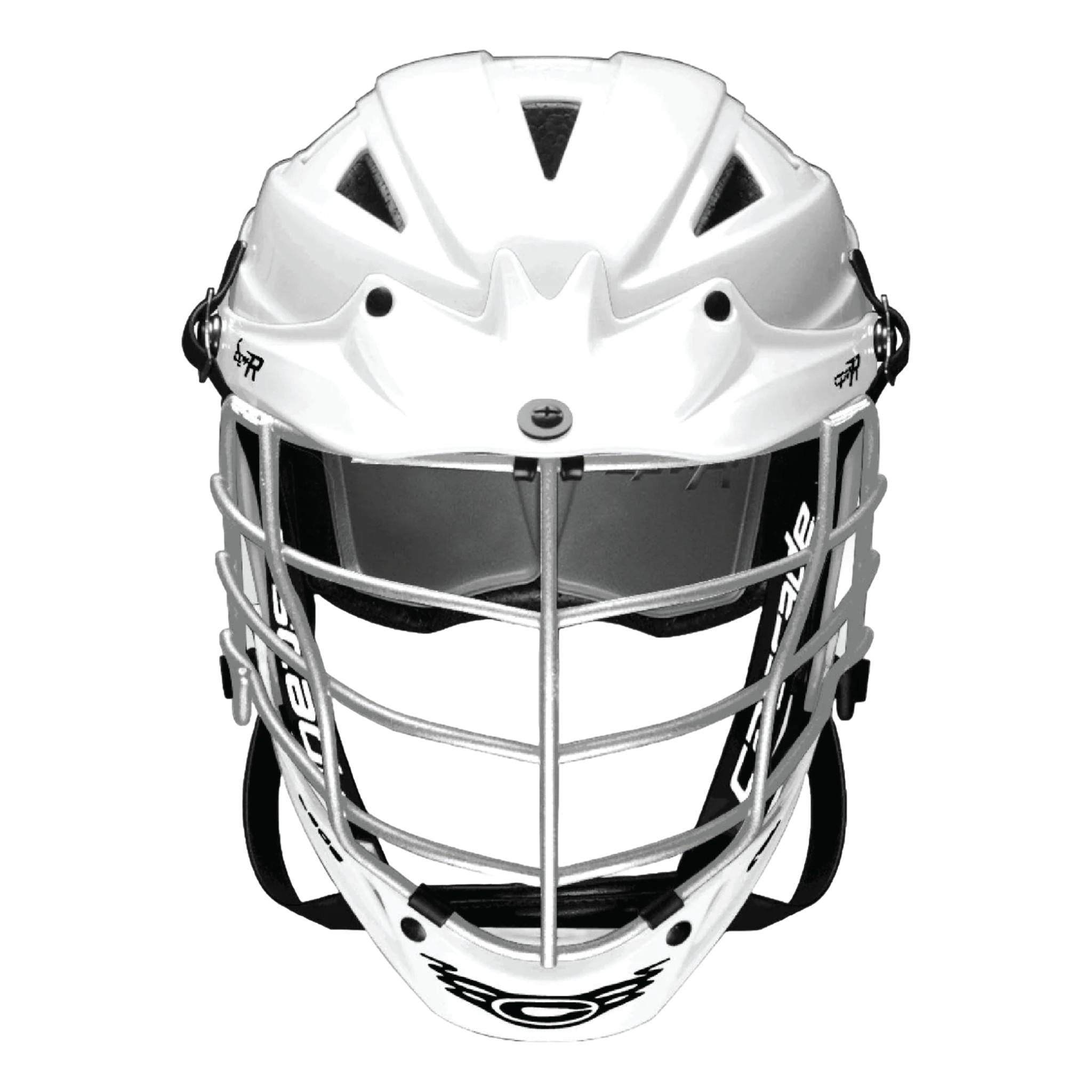 Cascade CPV-R Lacrosse Helmet White Front View