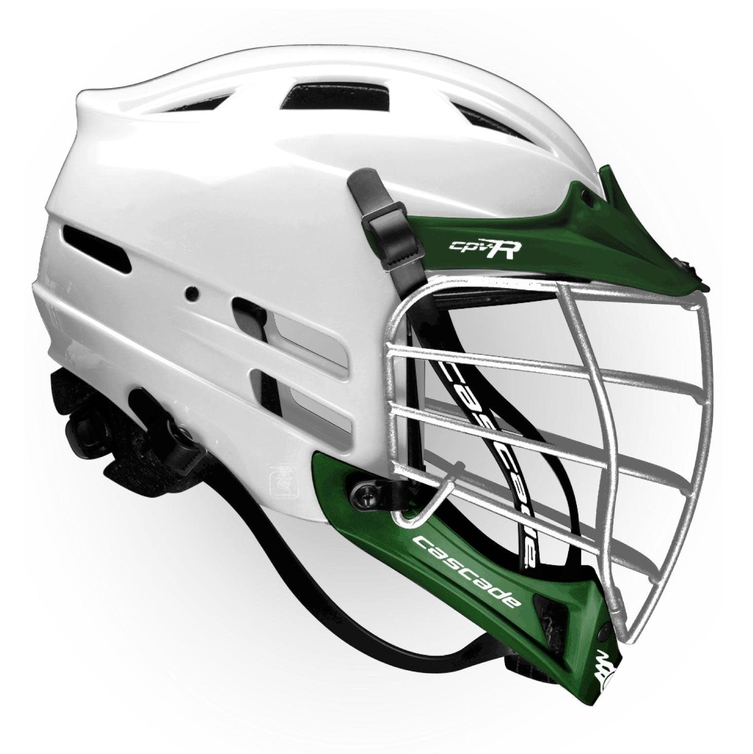 Cascade CPV-R Lacrosse Helmet Silver Green White Black S/M