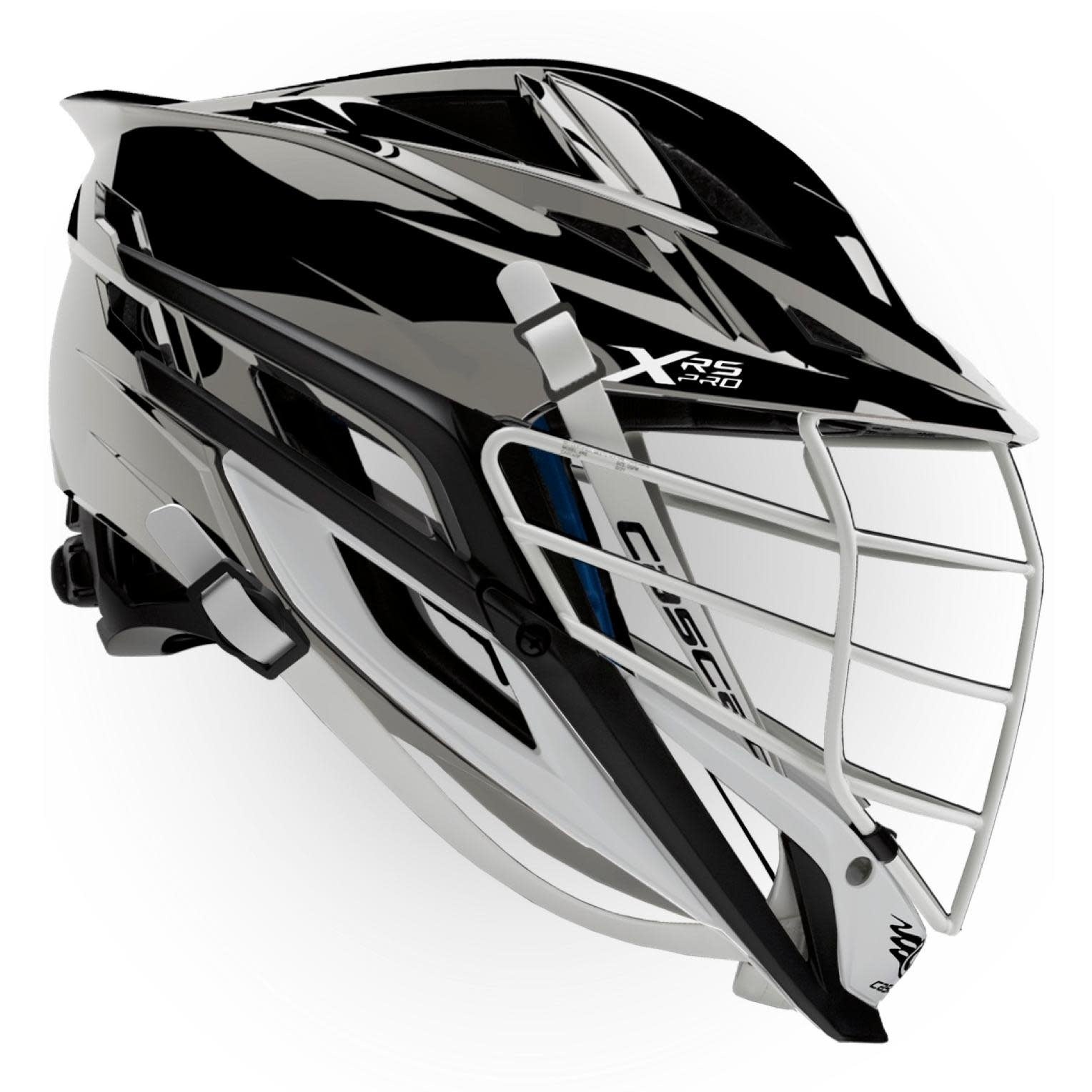 Cascade XRS Pro Lacrosse Helmet White Pearl Metallic Gunmetal