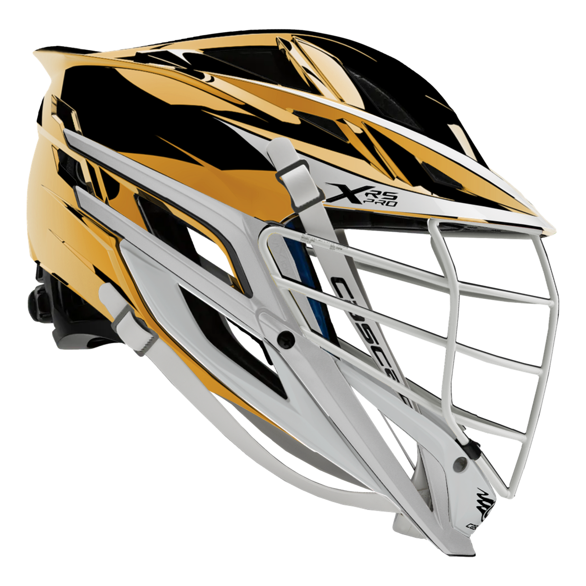 Cascade XRS Pro Lacrosse Helmet White Pearl White Metallic Gold